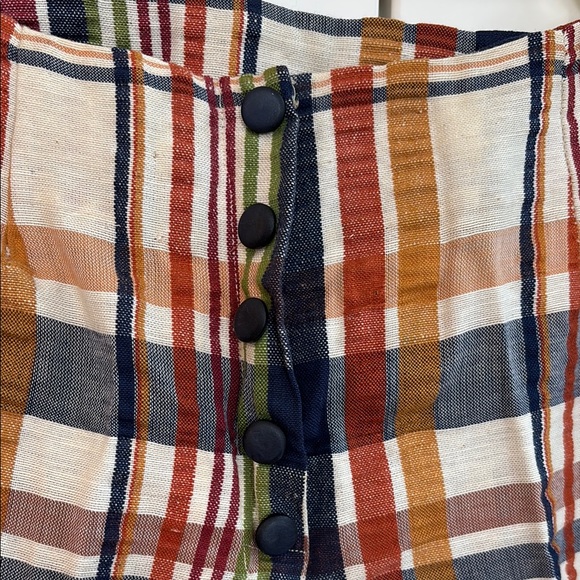 Vintage 1970’s custom sewn/ handmade plaid seersucker jacket & bell bottoms 2P - Picture 9 of 12